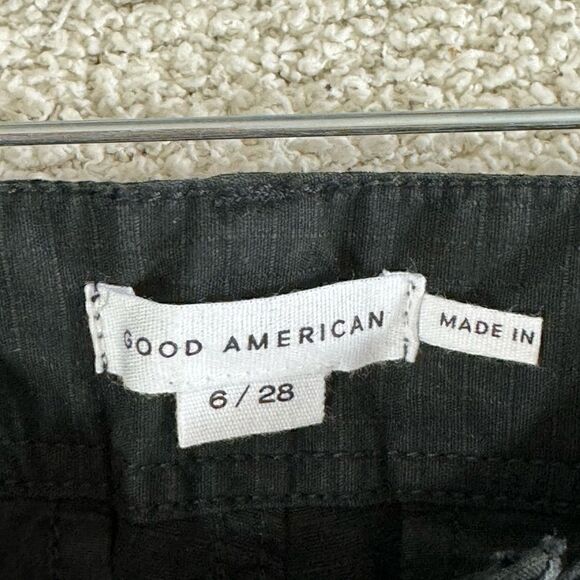 Good American Pants Womens size 6 Desert storm cargo Black Wide leg Baggy New‎ - Picture 6 of 12